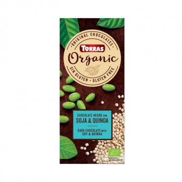BIO TEMNA ČOKOLADA S SOJO IN KVINOJO, 100G