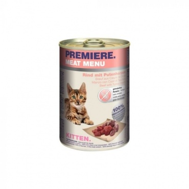 PREM M Meat Menu Kitten Gov./Puranja srca 400g konz(FTN00011)