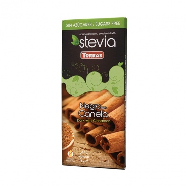 STEVIA,TEMNA ČOKOLADA S CIMETOM, 125G